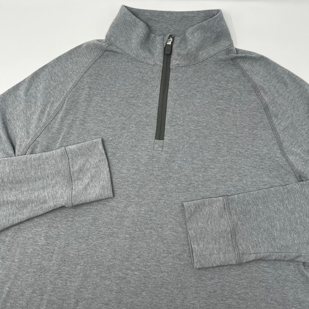 G/FORE Mens Luxe Staple Midlayer 1/4 Zip Pullover Gray Size Small Golf